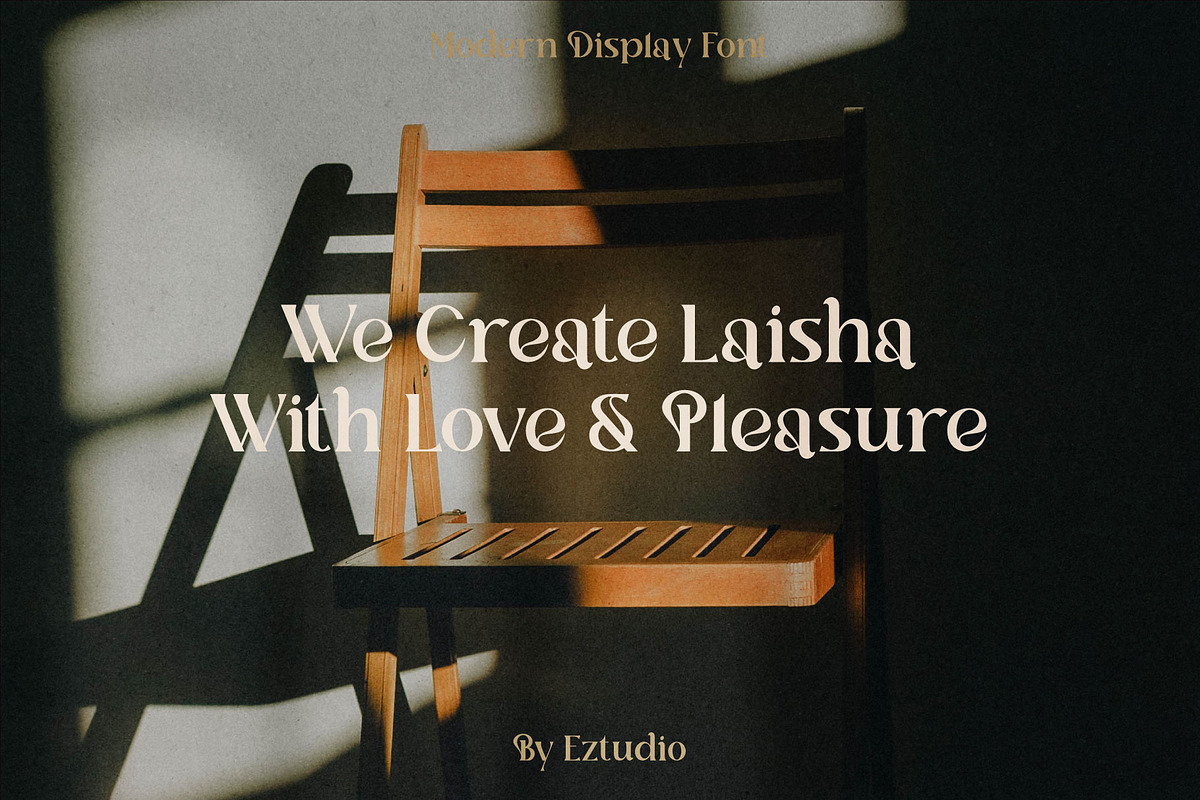 Laisha - Modern Display Font, a Serif Font by Eztudio (Photo 2 of 13)