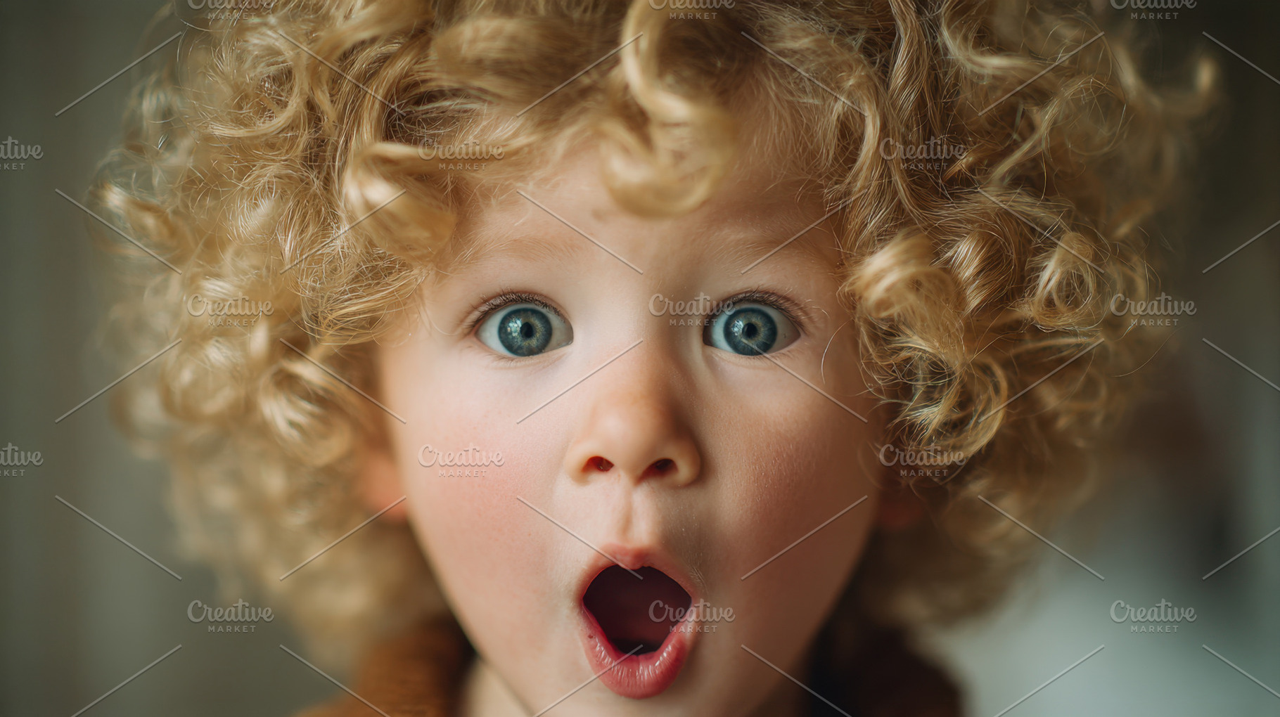 Child shows surprise with open mouth, a Photo by Beautiful things