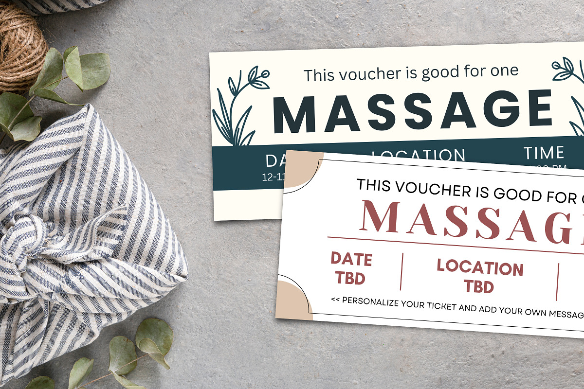 Massage Gift Certificate Canva PDF, a Card Template by Snapybiz (Photo 7 of 10)