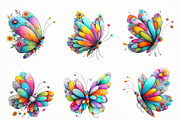 Whimsical Spring Butterfly Clipart, an Illustration by Designworld (Thumbnail 3 of 8)