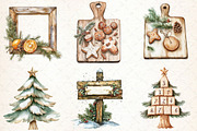 Rustic Wooden Christmas Clipart, an Illustration by Libby Wishes (Thumbnail 3 of 9)