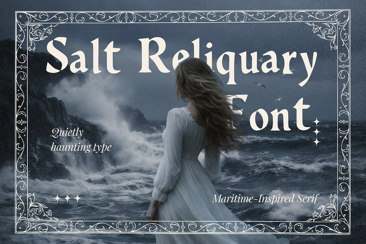 Salted Reliquary Dark Display Serif, a Serif Font by foxsong (Photo 1 of 5)