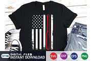 Baseball American Flag Shirt, an Object Graphic by FunnySVGCrafts (Thumbnail 1 of 3)