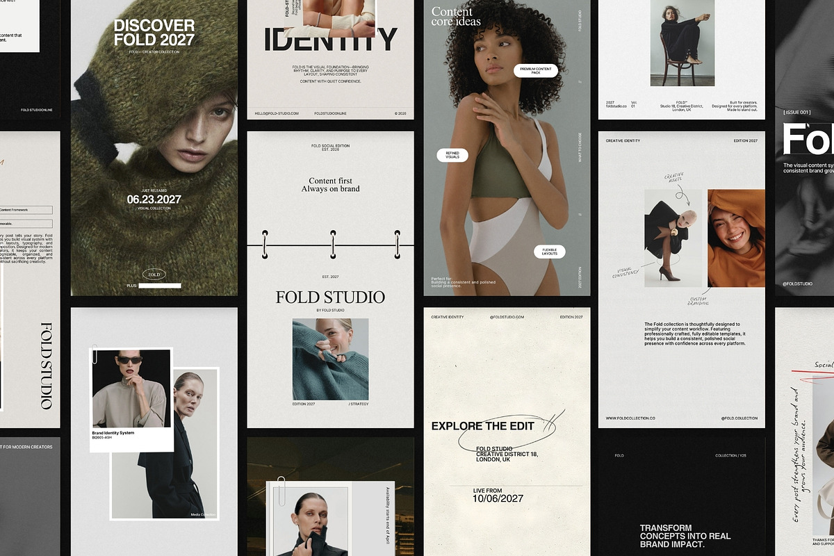 FOLD | Instagram Template (I), a Social Media Template by Pixel Grid (Photo 2 of 10)
