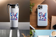 Cartoon unicorn pegasus with wings., an Animal Illustration by yod67 (Thumbnail 8 of 9)