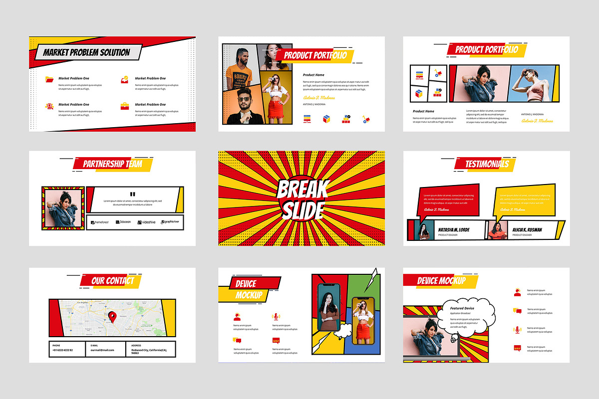 Komika - Presentation Template, a Presentation Template by TMint Creative