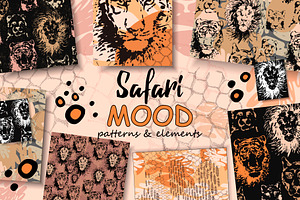 Safari Mood elements & patterns