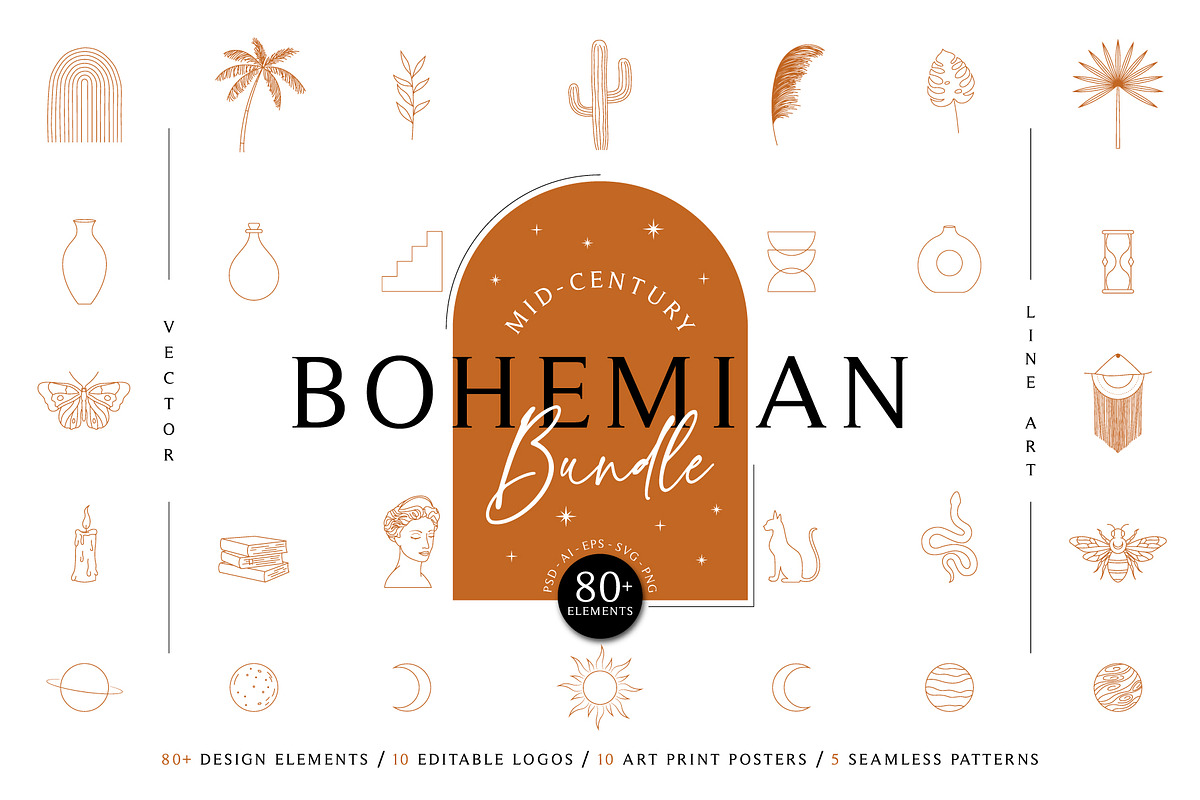 Boho Logos, an Illustration by ChicGraphix (Photo 1 of 22)