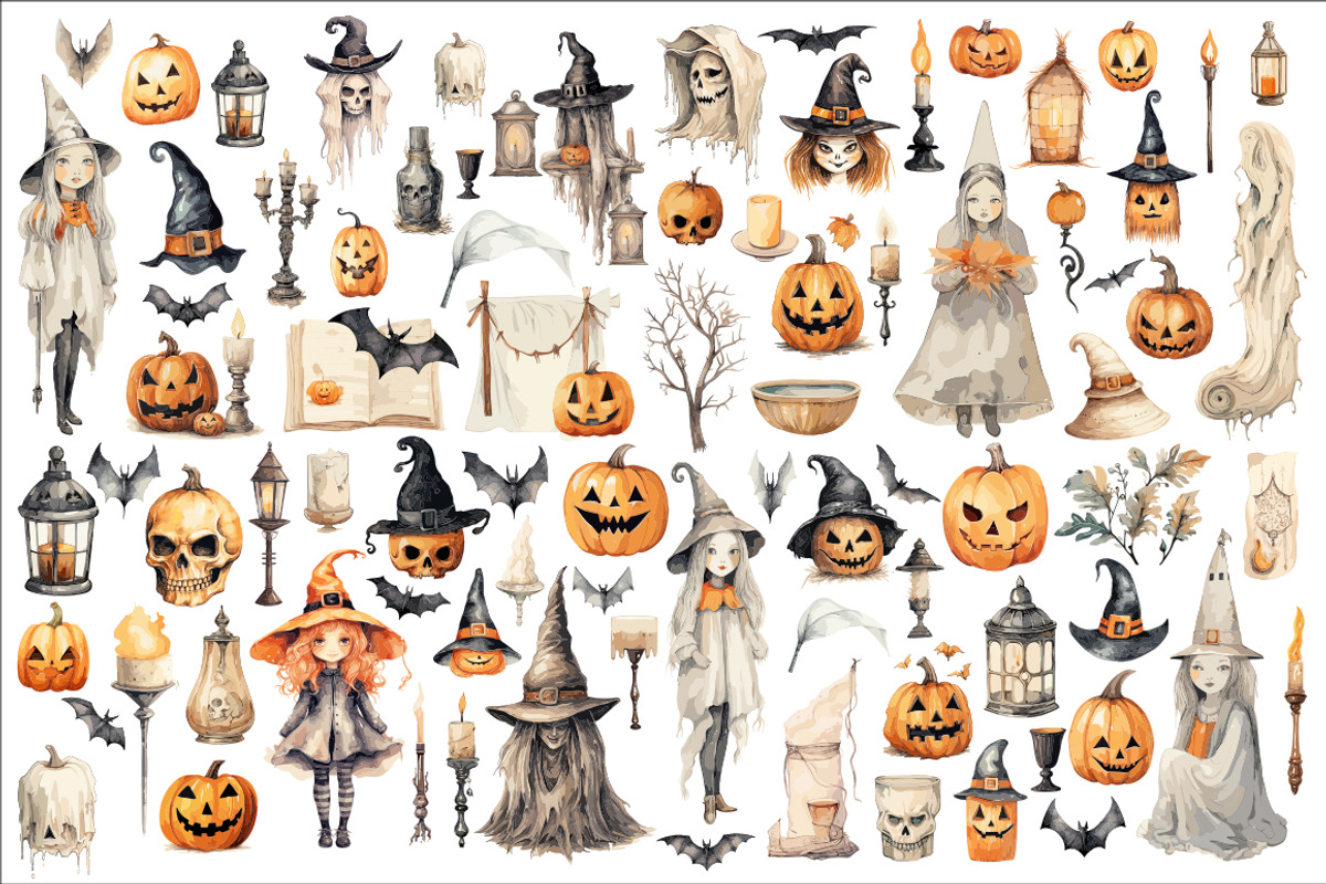 Halloween Vintage clipart, an Object Graphic by Evgeniia (Photo 11 of 11)