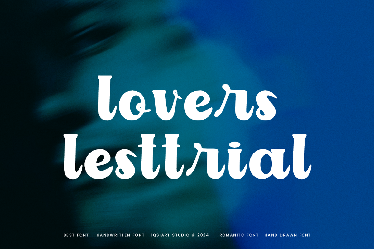 Lovers Lesttrial - Handwritten Font, a Handwritten Font by Iqsiart Studio (Photo 1 of 7)