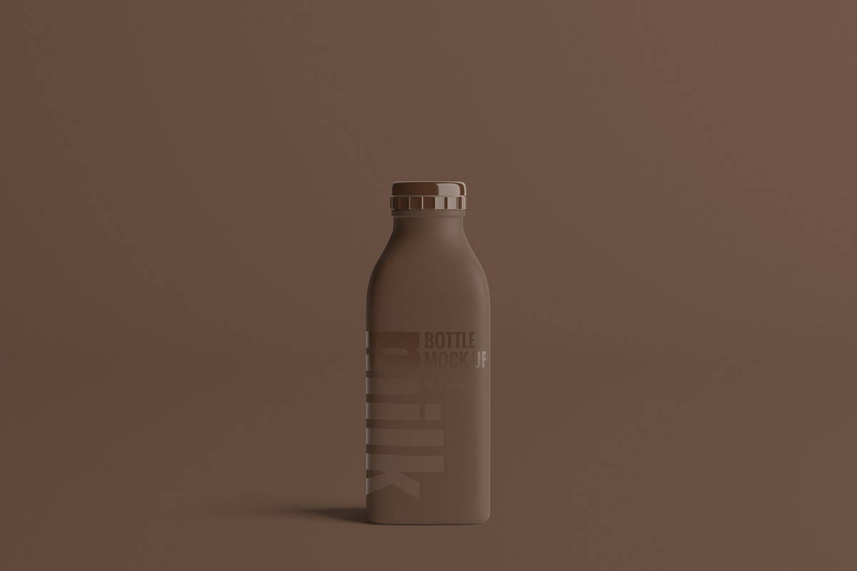 Milk Bottle Mock-Up 2 (Medium), a Packaging Mockup by AY Mock-Ups (Photo 5 of 11)