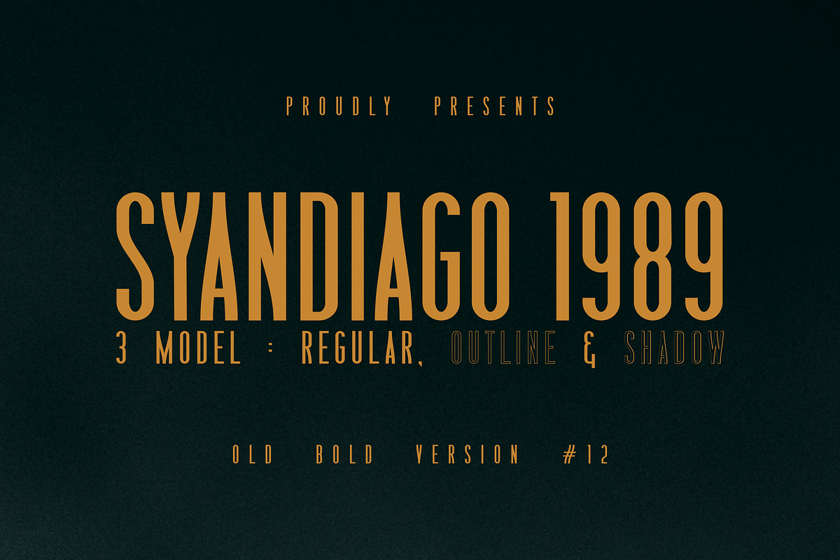 Syandiago 1989 Mono Vintage 3 Style, a Slab Serif Font by Monoletter Studio (Photo 1 of 4)