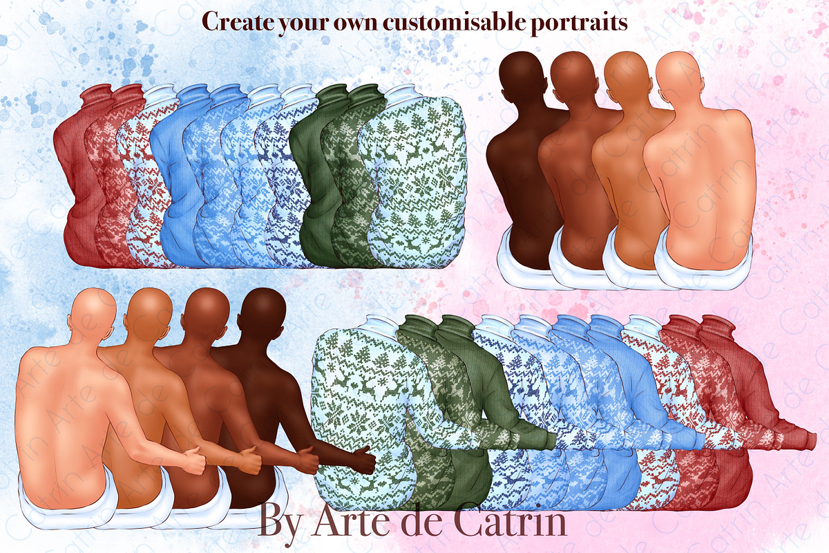 Winter Family Look Clipart, a Decorative Illustration by ArtedeCatrin (Photo 4 of 11)
