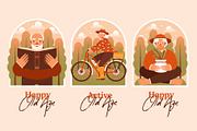 Grandparent's Day. Active old age., a Person Illustration by Renberrry.Store (Thumbnail 2 of 10)