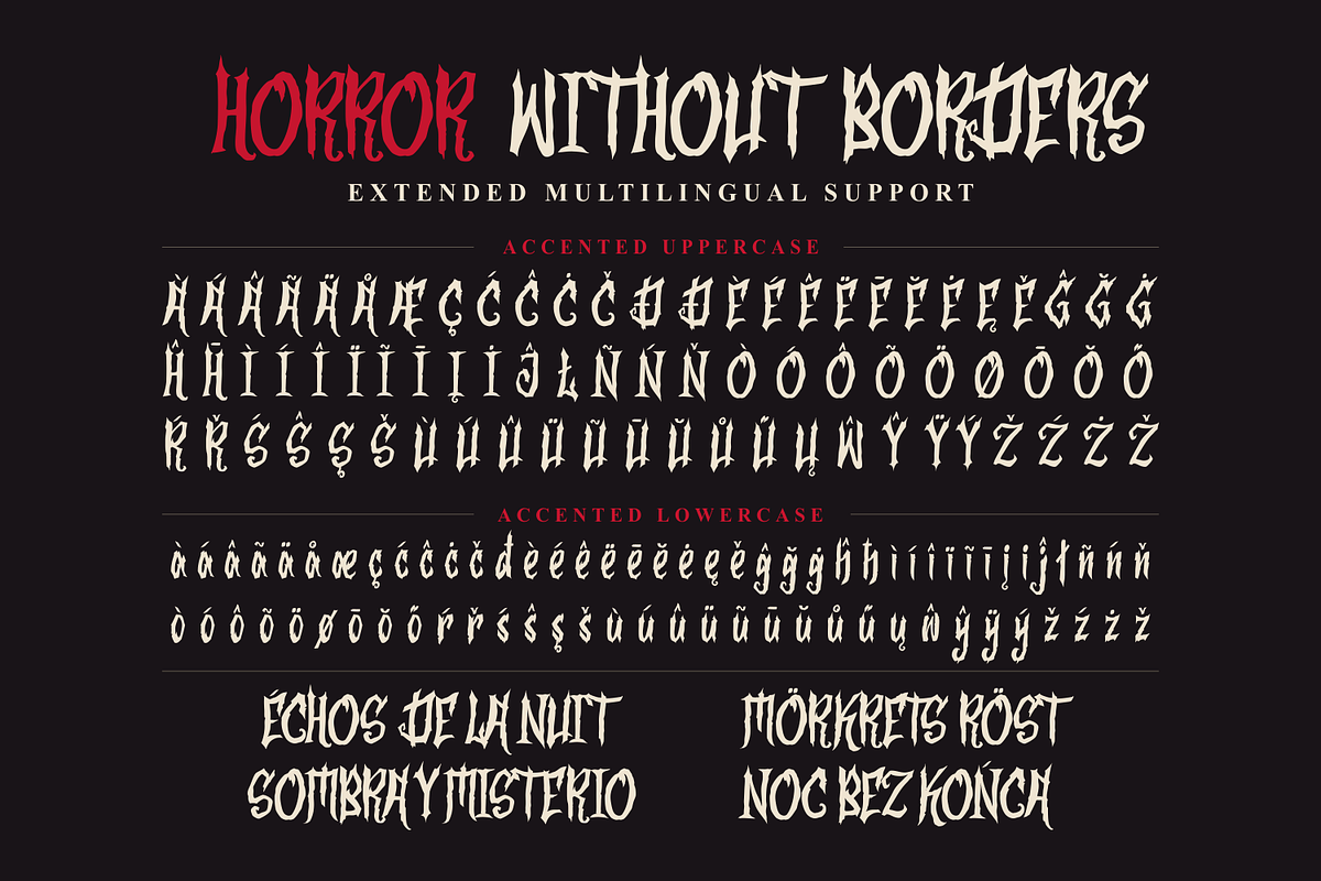 Death Curse - Gothic Horror Font, a Blackletter Font by agnyhasyastudio (Photo 16 of 17)