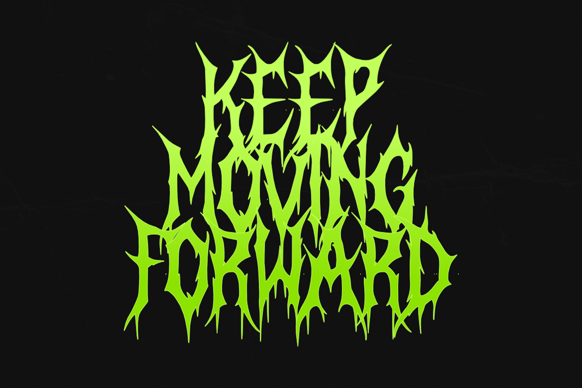 Morvanh - Death Metal Font, a Blackletter Font by Masyafi Studio (Photo 8 of 9)