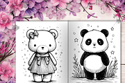 Cute Panda Coloring Pages for Kids, an Animal Illustration by LA Design (Thumbnail 7 of 10)