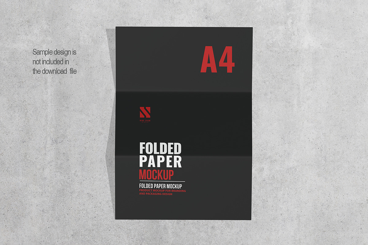 Folded Paper Mockup Pack, a Product Mockup by Nina Shaw (Photo 6 of 14)