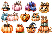 Fall Halloween Pumpkins Clipart, an Illustration by Dream Creation (Thumbnail 4 of 4)