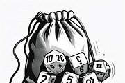 Dice Bag Silhouette Bundle, an Illustration by Designs_River (Thumbnail 3 of 9)