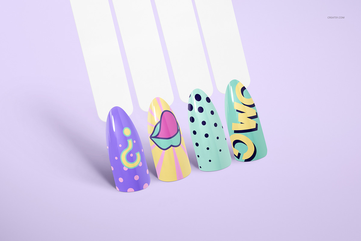 Nail Tips Mockup Set, a Merchandise Mockup by creatsy5 (Photo 5 of 11)