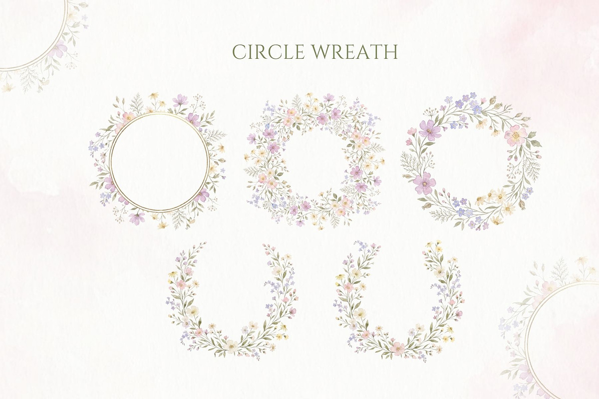 Wildflower Watercolor PNG Bundle, a Decorative Illustration by Arslan (Photo 9 of 16)
