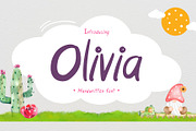 Olivia - Handwritten Font, a Handwritten Font by Brown Cupple (Thumbnail 1 of 4)