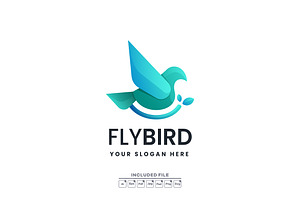 Bird Gradient Logo Illustration, a Branding & Logo Template by yuanesei