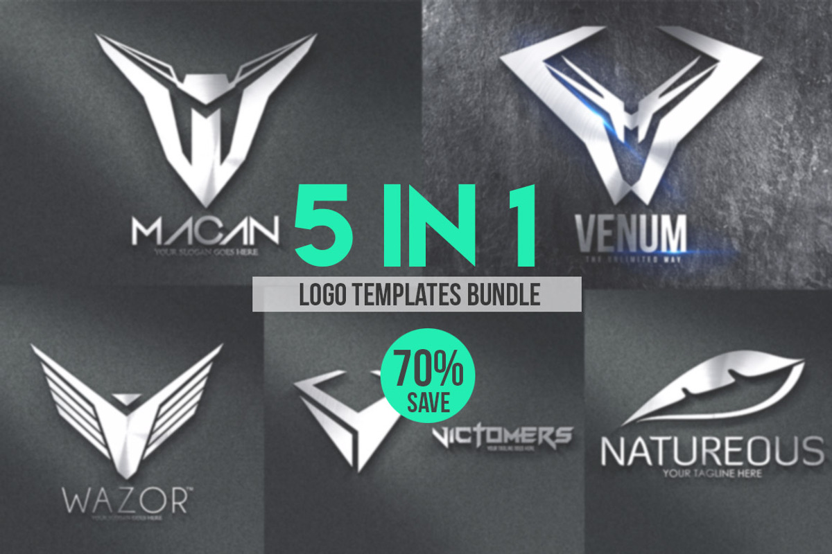 5in1 Logo Templates Bundle, a Branding & Logo Template by Micro Designs (Photo 1 of 6)