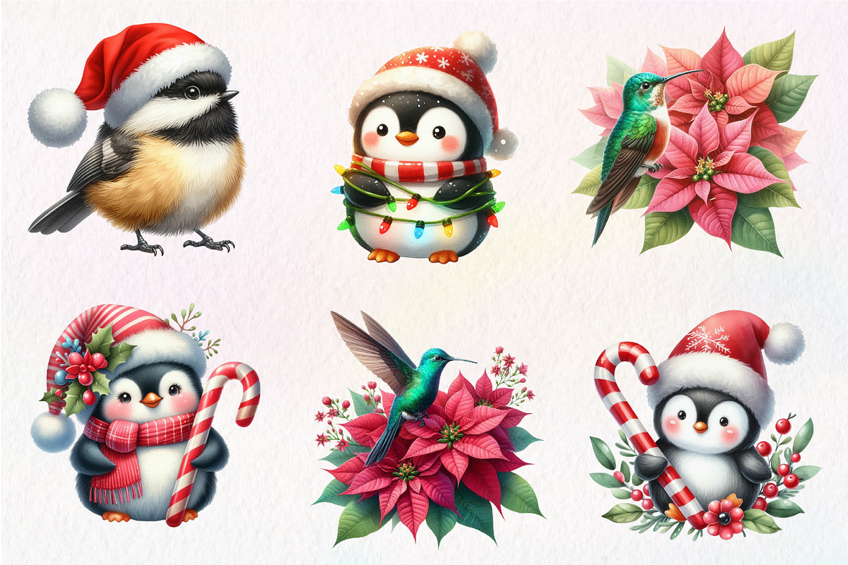 Christmas Birds Clipart, an Illustration by Dream Creation (Photo 4 of 7)