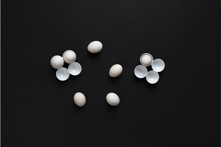 the some white chicken eggs flat lay, a Food & Drink Photo by Mikee's stuff