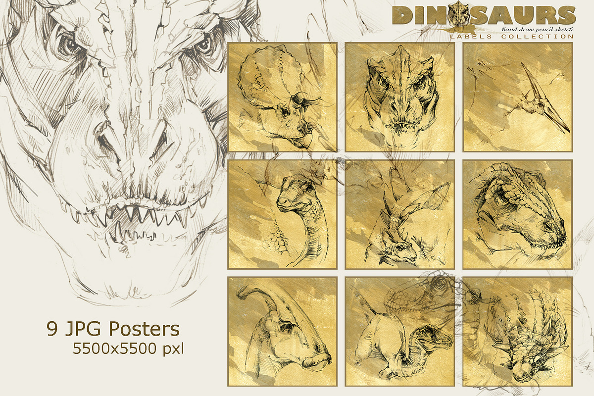 Watercolor Dinosaur Collection, an Animal Illustration by FineArt (Photo 12 of 19)
