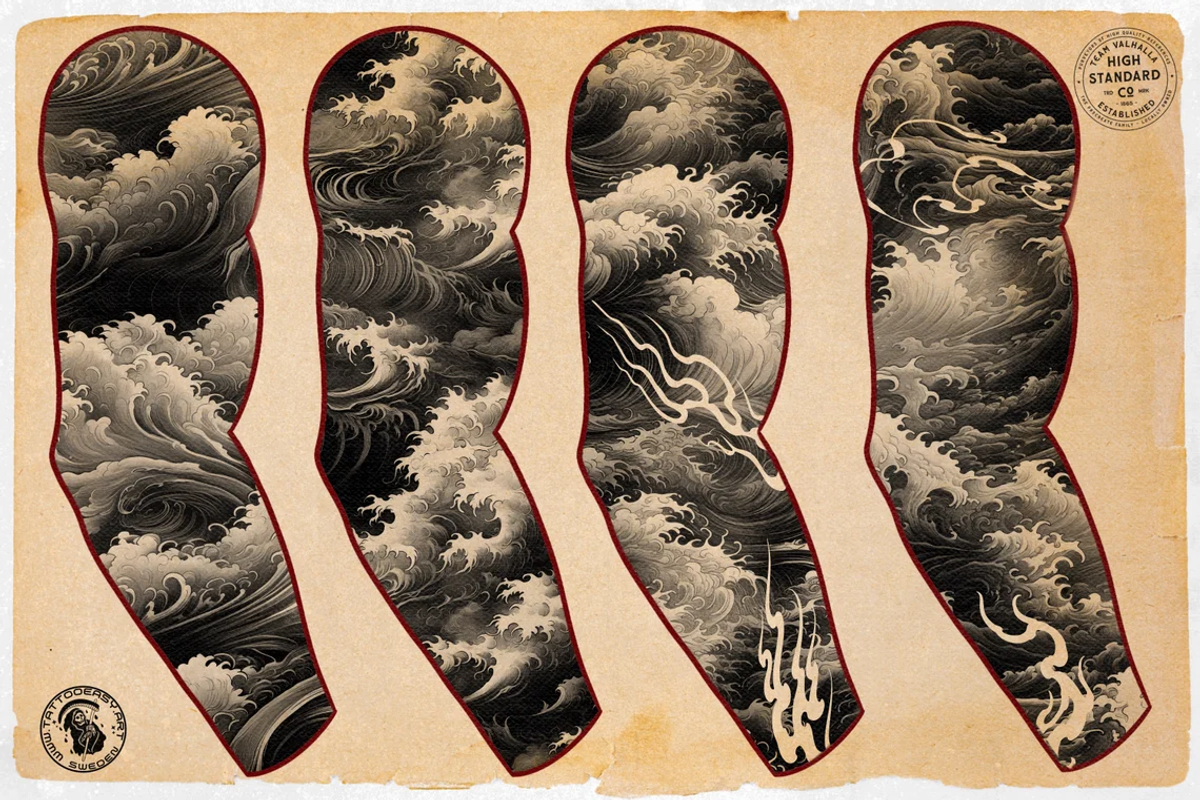 Procreate - Japanese tattoo, a Brush Add-On by Studio.Valhalla (Photo 9 of 10)