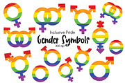 Pride Gender Symbols Clipart, an Illustration by SugarPickle Clip Art (Thumbnail 1 of 2)