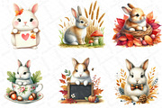 Watercolor Autumn Rabbit Clipart, an Illustration by DreamPrint404 (Thumbnail 2 of 6)