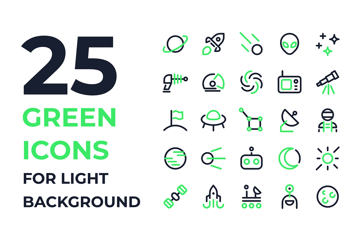 Space icons, an Outline Icon by Ruslan Babkin (Photo 5 of 11)