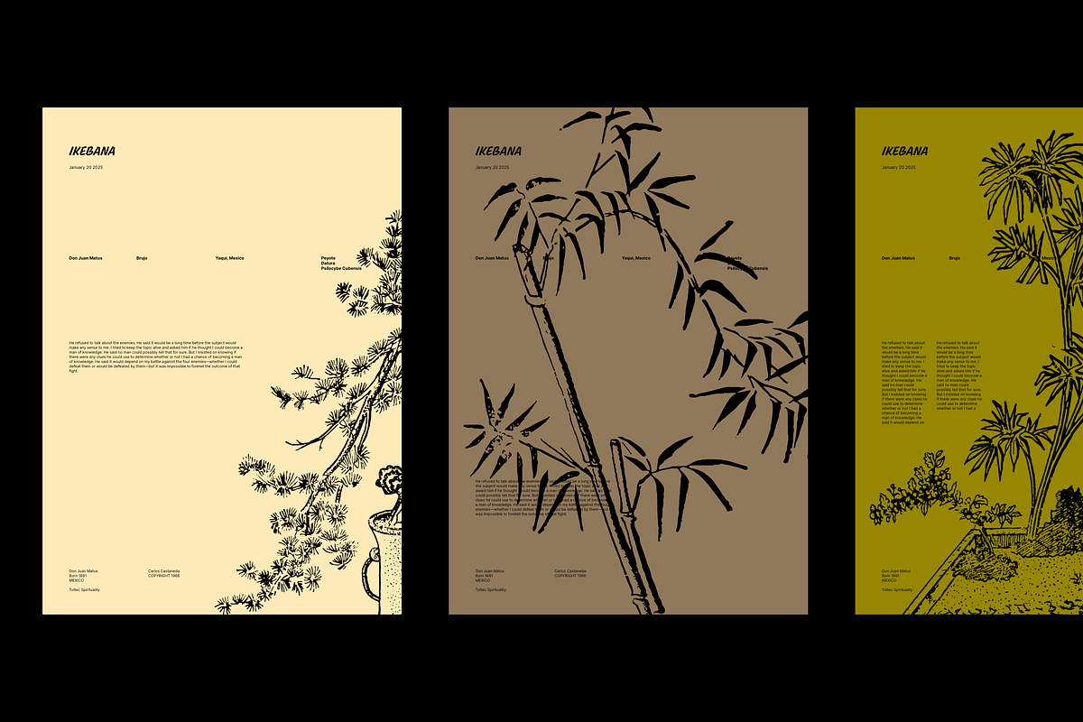Ikebana Botanical Illustration Set, a Decorative Illustration by Nomad Visuals (Photo 2 of 9)