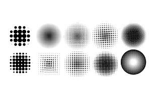 Halftone object set . Not AI, vector, an Illustration by Nenahliadava Design