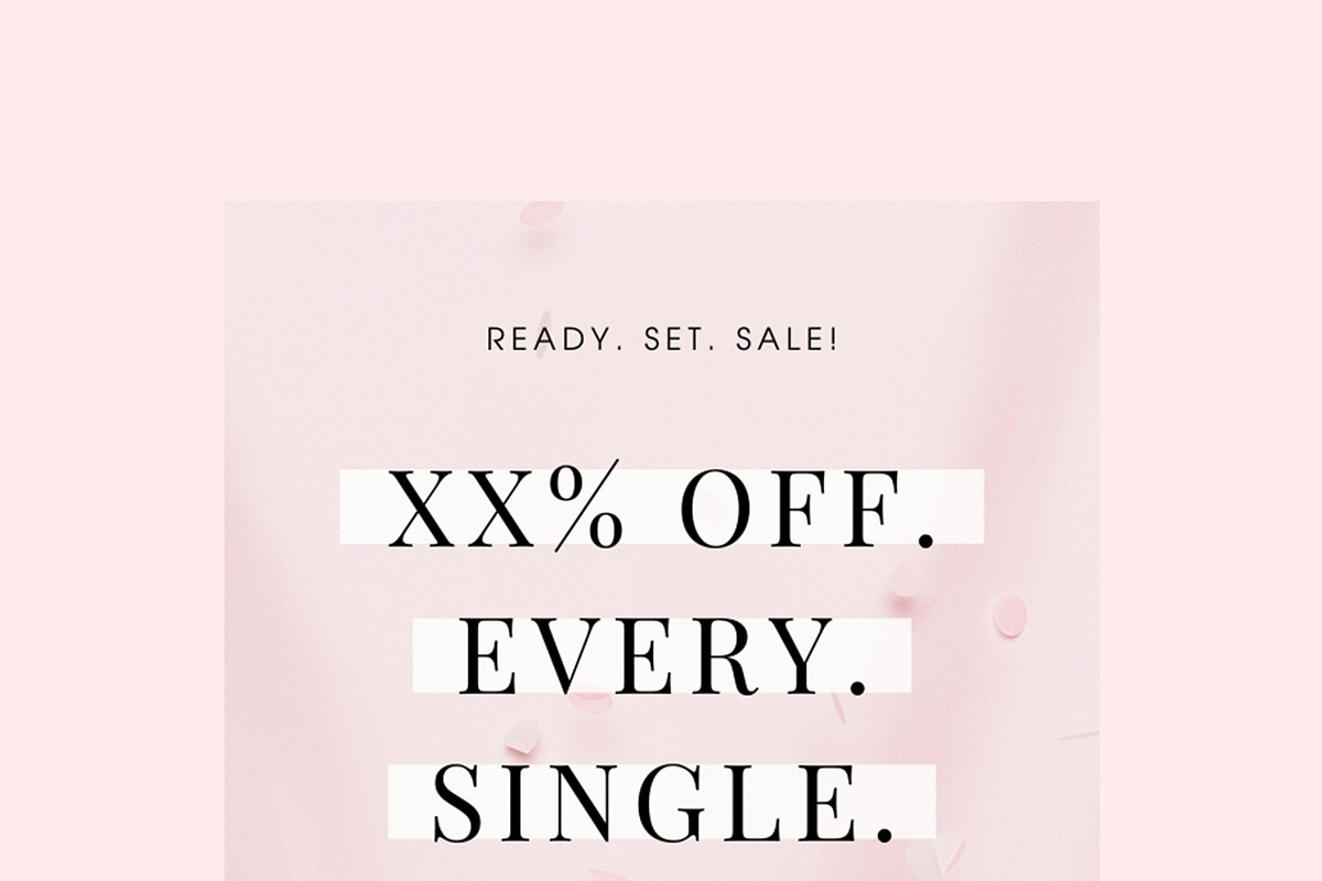 Blush Sale Email Marketing Template, an Email Template by KikiBunnyCreative (Photo 2 of 7)