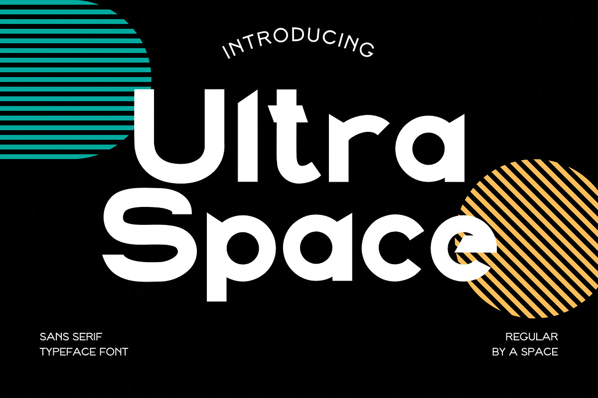 Ultra Space - Sans Serif Font, a Sans Serif Font by aeys_land (Photo 1 of 5)