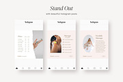 Canva Massage Therapist templates, a Social Media Template by LiliesandBerries (Thumbnail 16 of 21)