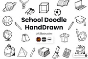 School Doodle HandDrawn Illustration, an Object Graphic by SLAB! Design (Thumbnail 1 of 3)