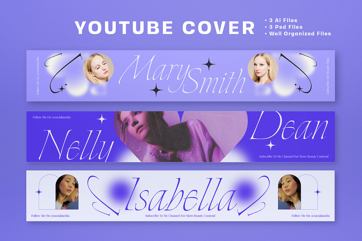 Beauty Vlogger YouTube Cover, a Social Media Template by graphicook (Photo 2 of 3)