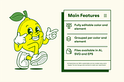 Lemon Fruit Cartoon Character, a Food Illustration by ™Creasi (Thumbnail 3 of 7)