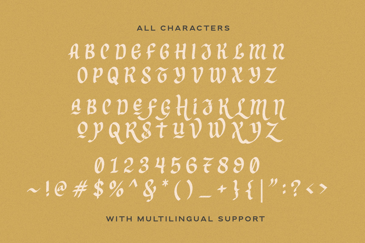 Forestine - Stylish Blackletter, a Blackletter Font by Sarid Ezra (Photo 7 of 7)