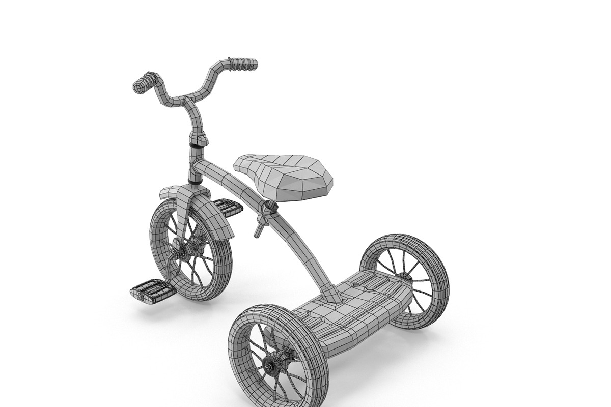 Old Tricycle, a Cars & Vehicle 3D Model by Tedi Permana (Photo 4 of 7)
