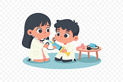 Kids Playing Doctor Flat Vector, a Person Illustration by Partikusi Design (Thumbnail 3 of 3)