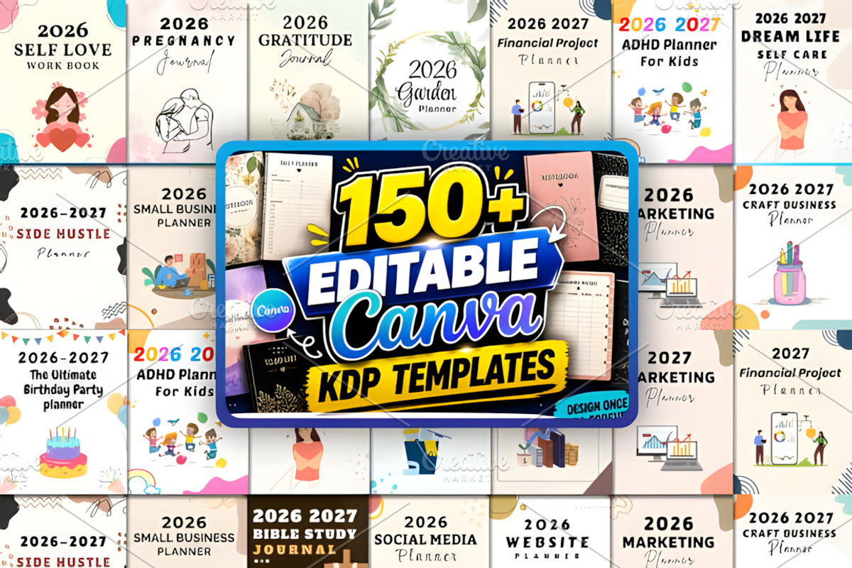 150+ Canva Editable KDP Planner, a Marketing Template by Ink Gallery (Photo 3 of 3)