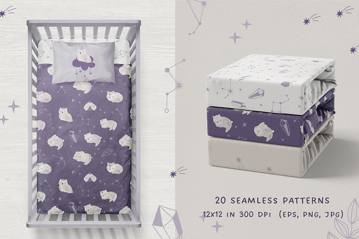 Celestial Animals clipart & pattern, an Animal Illustration by polikarpovaart (Photo 6 of 10)
