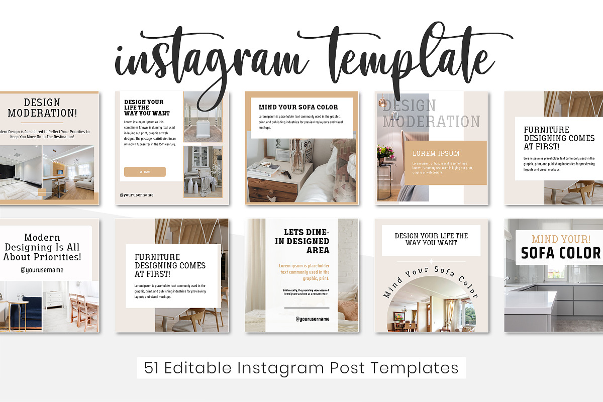 Interior Design Instagram Template, a Presentation Template by Snapybiz